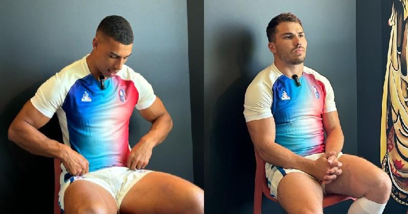 PHOTOS. Rugby à 7. Antoine Dupont et les Bleus révèlent leur maillot unique pour Paris 2024