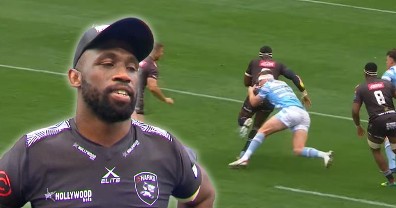 VIDÉO. Jamais décisif en Top 14 avec le Racing 92, Kolisi plante un essai dès son retour au pays