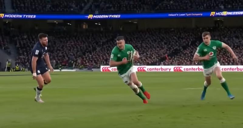 VIDÉO - Ça feinte, ça coupe, ça régale : l'Irlande sort la combi' imparable pour l'essai de Sexton