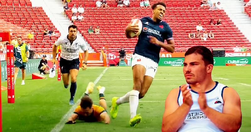 VIDEO. Rugby à 7. Les Bleus corrigent l'Australie à Madrid, Ciofani brille avec un triplé !