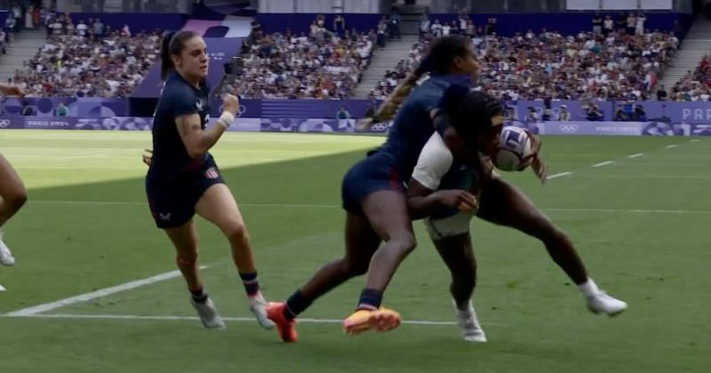 RUGBY. Okemba frappe quatre fois, les filles de France 7 s'imposent face aux États-Unis et filent en quart de finale